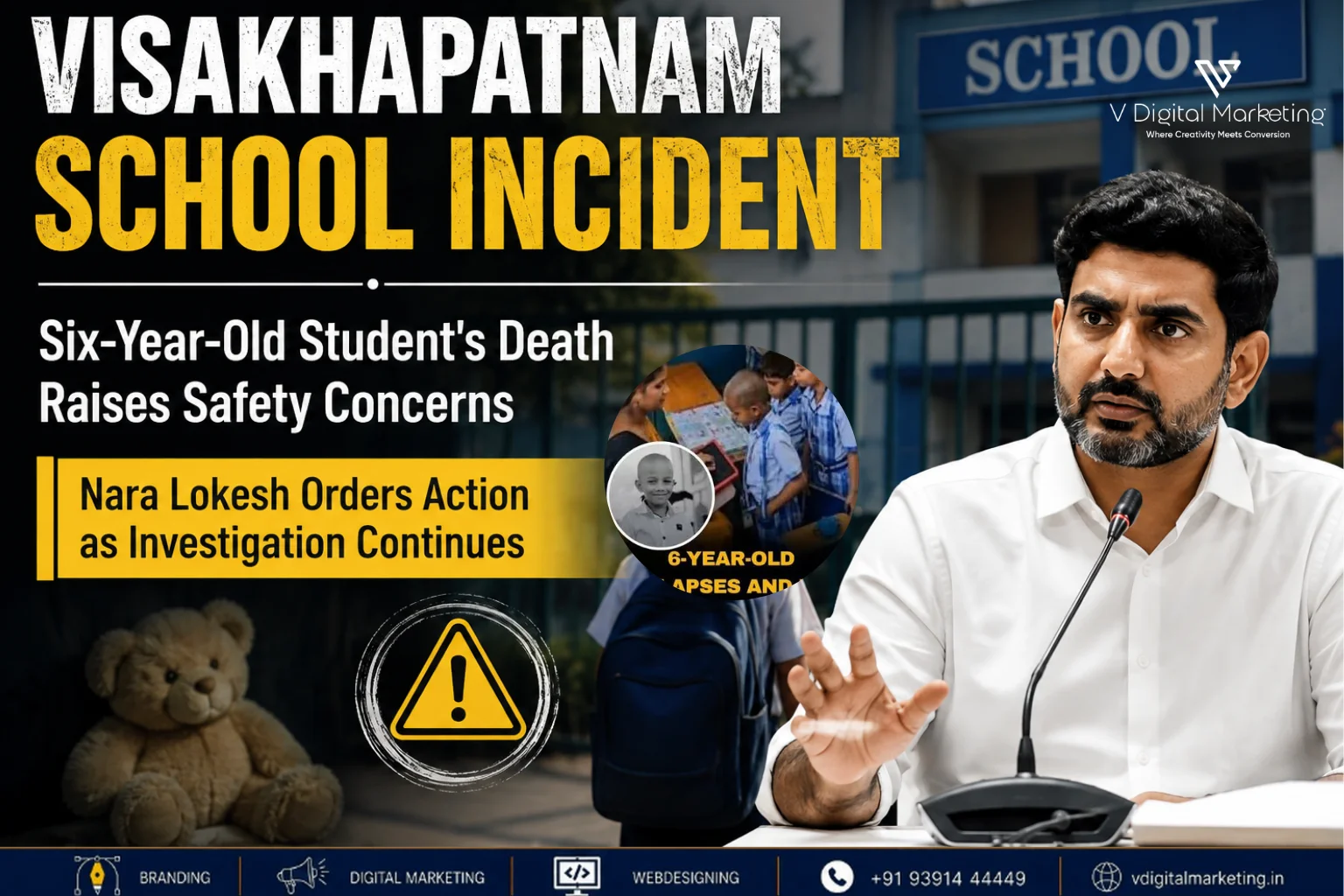 Visakhapatnam Student Death: Minister Nara Lokesh Orders Action Over Six-Year-Old’s Death